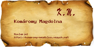 Komáromy Magdolna névjegykártya