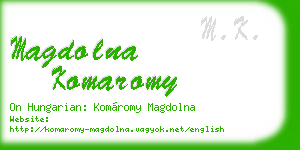 magdolna komaromy business card